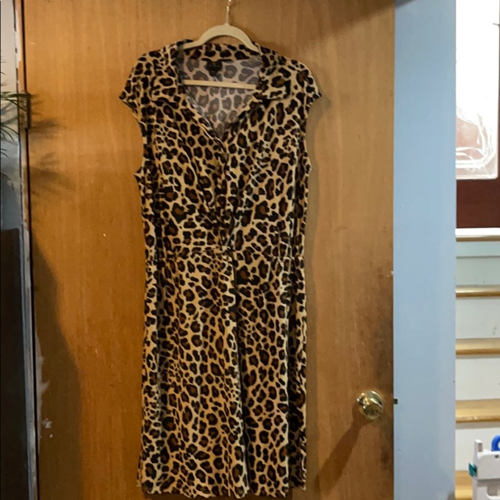 Sleeveless Leopard Print Dress